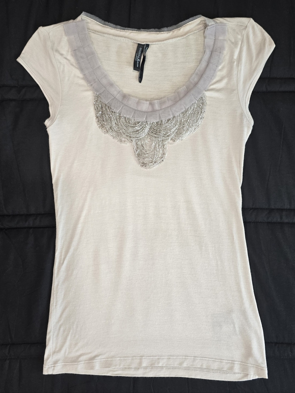 Vintage Y2K Guess By Marciano Beaded Neckline Shirt